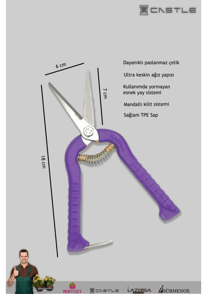LZ-K17 Budama Makası Budama Testeresi Gül Dal Budama ve Aşı Çakısı Bıçağı 4'lü Set indirimleri