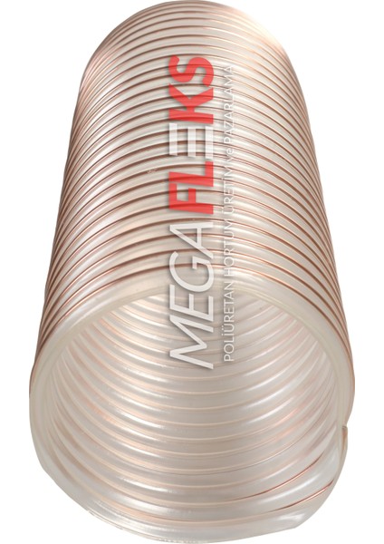 Poliüretan Bakır Telli Şeffaf Hortum 254MMX10MT Pu 070 Toz Talaş Emiş