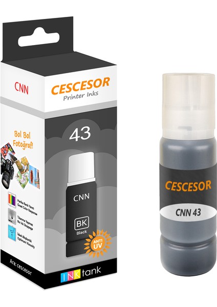 Canon Gı-43 Için Mürekkep 60ML Siyah