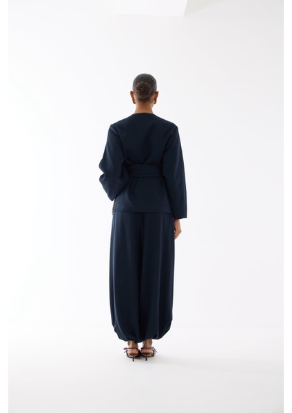 Poliviskon Lacivert Şalvar-Kimono Takım fiyatları