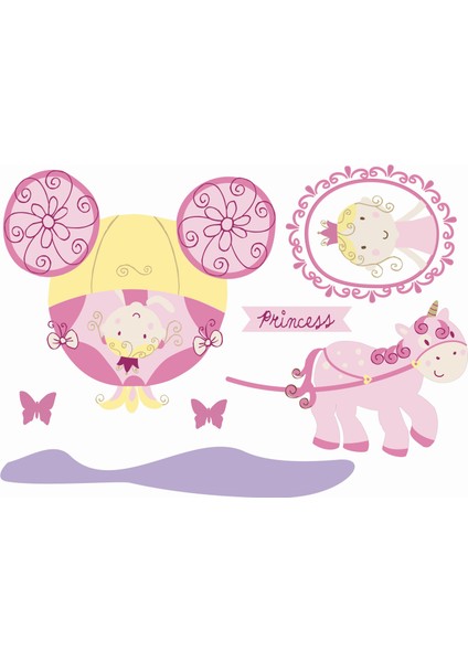 2 Adet Defter Sticker,laptop Sticker Prenses Desenli Pvc 70X50X0,5CM fırsatları