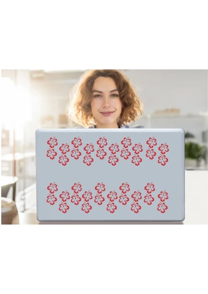 2 Adet Defter Sticker,laptop Sticker Pembe Çiçekli Pvc 48X33X0,5CM