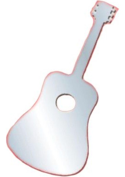 2 Adet Defter Sticker,laptop Sticker Aynalı Gitar Şekilli 34X15X0,6CM fırsatları