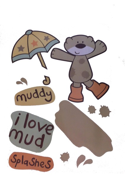 2 Adet Defter Sticker,laptop Sticker Sevimli Ayı Desenli Pvc 70X50X0,5CM fırsatları