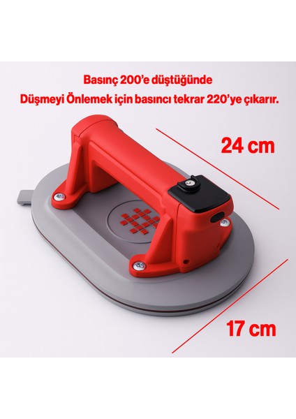 220 kg Dijital Göstergeli Vakumlu Vantuz Yüksek Güçlü Emiş Cam Seramik Mermer Ağır Yük Taşıma Vakum modelleri