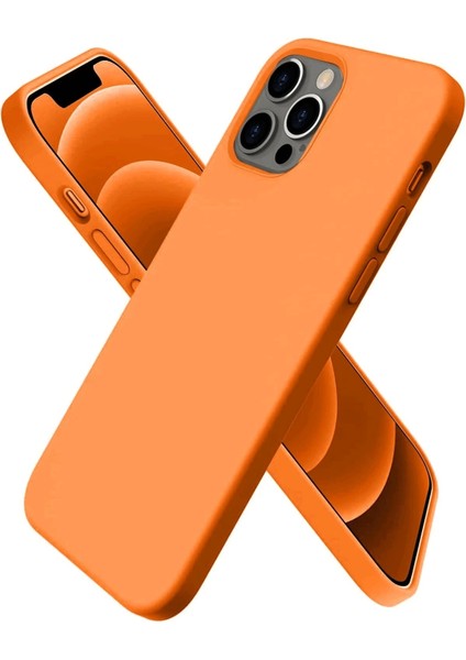Newface iPhone 12 Pro Kılıf First Silikon - Turuncu