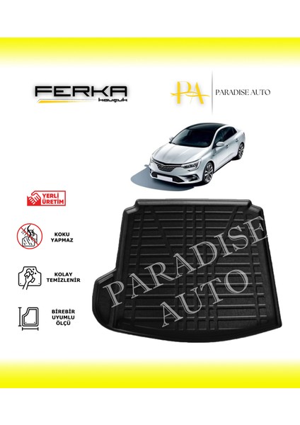 Renault Megane 4 Sedan Sol Kulaklı 2016 ve Üstü Bagaj Havuzu