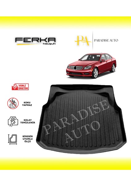 Mercedes-Benz C Serisi W204 Plastik Setli 2007-2013 Bagaj Havuzu