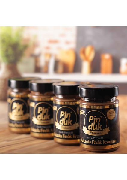 4 Adet 330 gr Premıum Kakaolu Fındık Kreması
