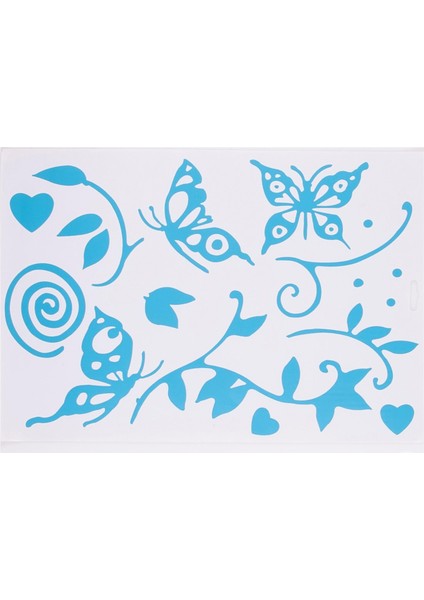 2 Adet Defter Sticker,laptop Sticker Mavi Kelebekli Pvc 48X33X0,5CM fırsatları