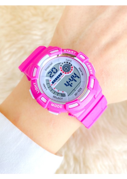 Alarmlı-Işıklı-Kronometreli-5 Atm Su Geçirmez-Hediyelik Çocuk Kol Saati