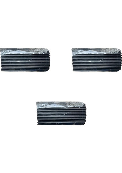 Dökme Kalın Kokteyl Buzlu İçecek Pipet - Düz - Siyah - 22 Cm. - 8 Mm. - 100 Adetlik 3 Paket