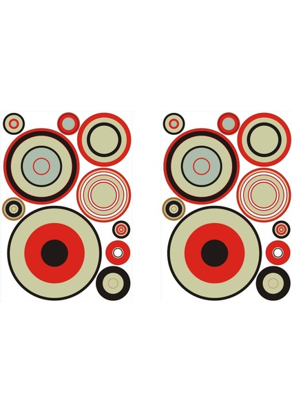 2 Adet Defter Sticker,laptop Sticker Geometrik Halkalı Pvc 48X33X0,5CM fiyatları