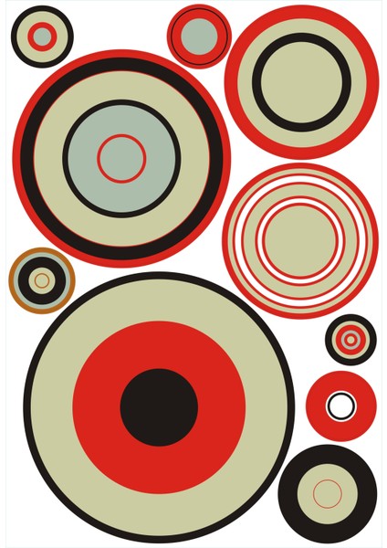 2 Adet Defter Sticker,laptop Sticker Geometrik Halkalı Pvc 48X33X0,5CM fırsatları