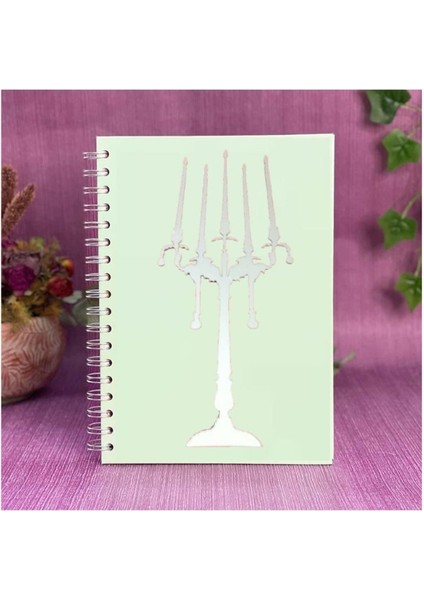 2 Adet Defter Sticker,laptop Sticker Aynalı Şamdan Şekilli 35X20X0,6CM modelleri