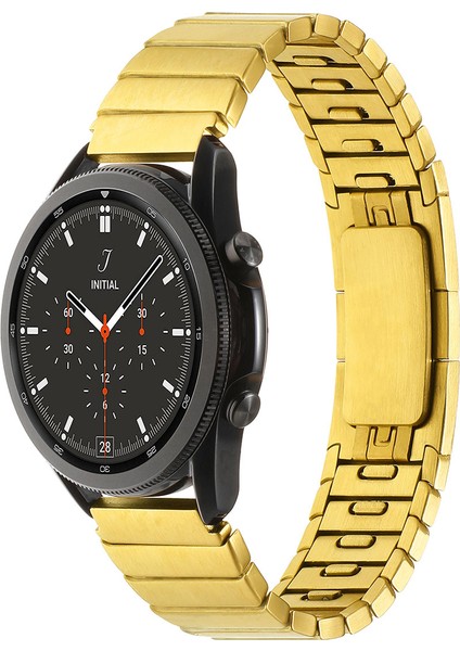 Huawei Watch Gt 3 Active (46MM) Uyumlu 22MM Parçalı Tasarım Metal Kordon-82 Gold