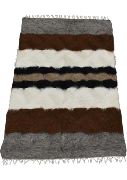 Yeni El Dokuma Renkli Tiftik Yün Siirt Kilimi 6331