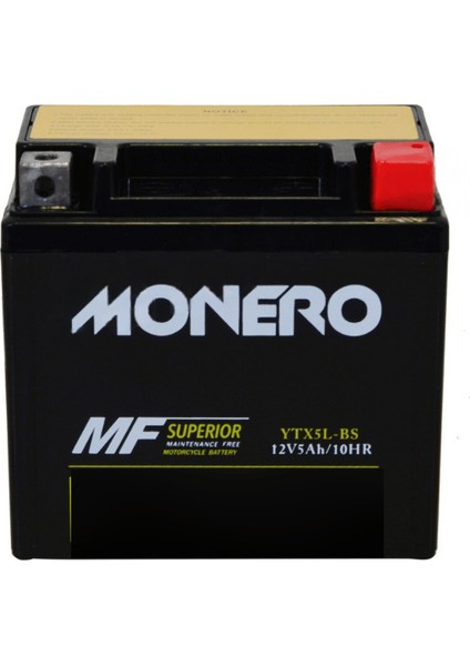 Bs 12V 5AH Yatık Akü – Honda Dıo, Tıtan ve Yamaha Bws Scooter 50 Uyumlu / YTX5L-BS