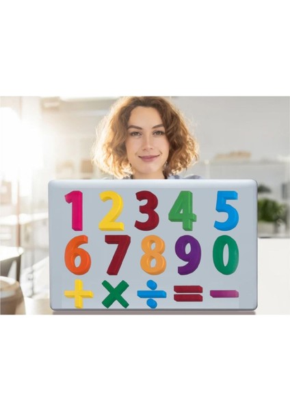 2 Adet Defter Sticker,laptop Sticker Rakamlı Desen Pvc 48X33X0,5CM