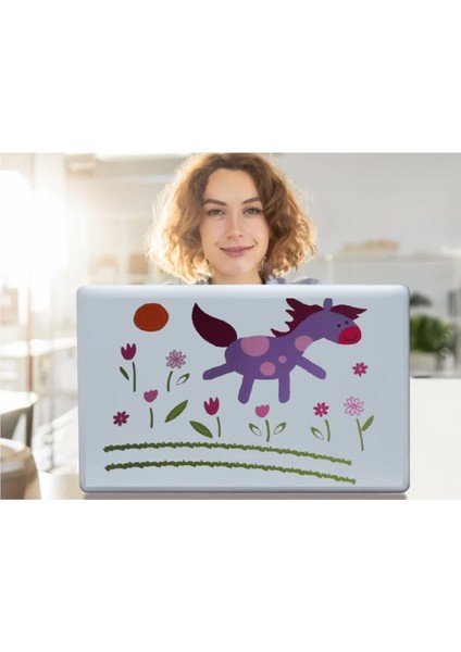 2 Adet Defter Sticker,laptop Sticker Küçük At Desenli Pvc 70X50X0,5CM