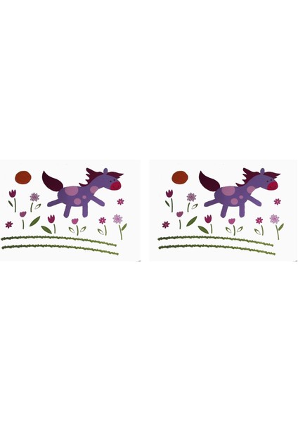 2 Adet Defter Sticker,laptop Sticker Küçük At Desenli Pvc 70X50X0,5CM fiyatları