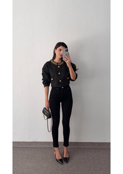 Likralı Siyah Skinny Dilvin Jean