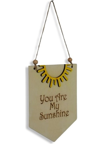 You Are My Sunshine Ahşap Çocuk Odası Duvar Panosu 20X16CM fırsatları
