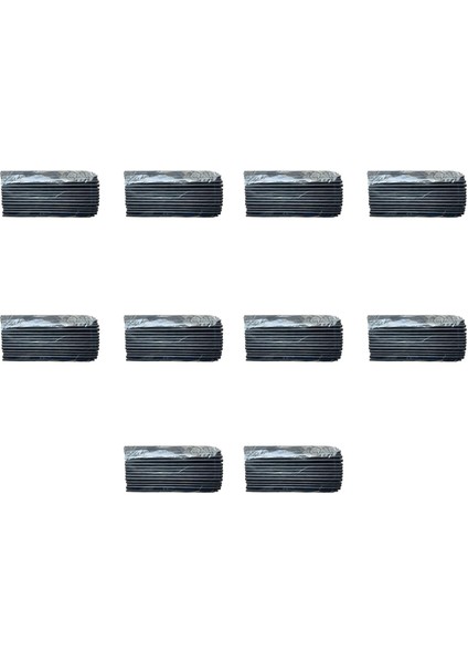 Dökme Kalın Kokteyl Buzlu İçecek Pipet - Düz - Siyah - 22 Cm. - 8 Mm. - 100 Adetlik 10 Paket