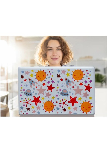 2 Adet Defter Sticker,laptop Sticker Uzaylı Desenli Pvc 70X50X0,5CM