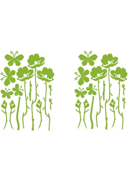 2 Adet Defter Sticker,laptop Sticker Yeşil Çiçekli Pvc 48X33X0,5CM fiyatları