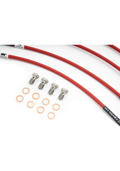 Hyundai I20N Çelik Fren Hortumu - Kırmızı modelleri