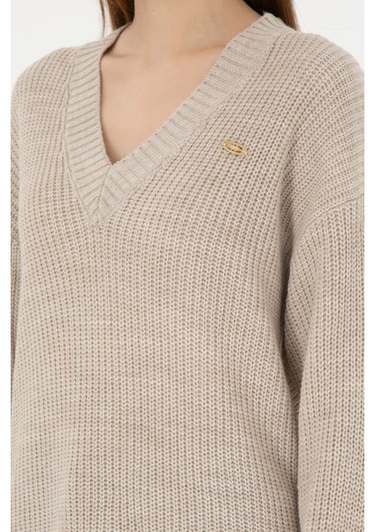 Kadın Taş Melanj Kazak /triko 50297120-VR225