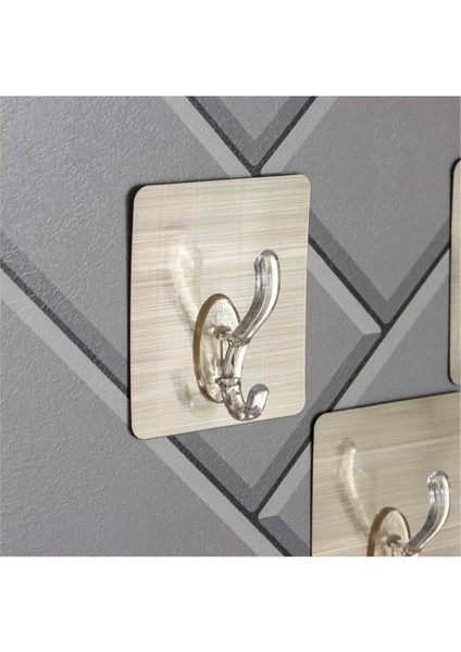 6'lı Altın Renkli Güçlü Yapışkanlı Çok Amaçlı Askı Seti fırsatları