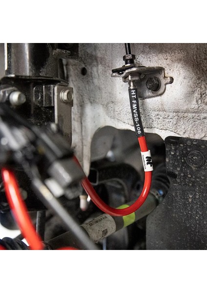 Hyundai I20N Çelik Fren Hortumu - Kırmızı