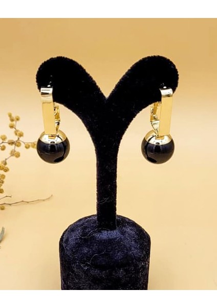 Siyah Inci Top Pirinç Küpe fiyatları