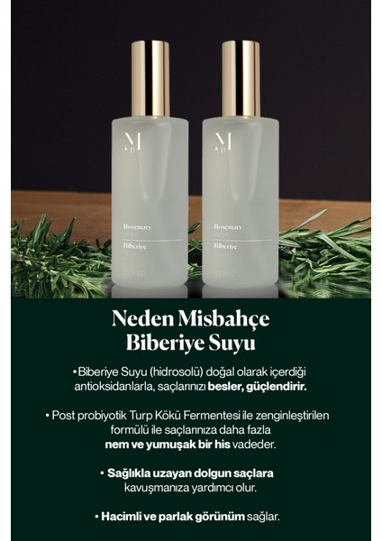 Biberiye Suyu Saç Toniği 100 ml 2'li Set fırsatları