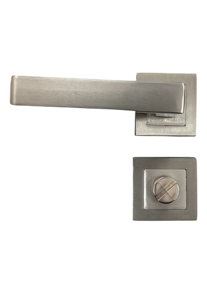 Konak Kare Rozetli Saten Wc Kapı Kolu-Kolay Montaj, Iç Kapı Kolu, Modern Kapı Kolu fiyatları