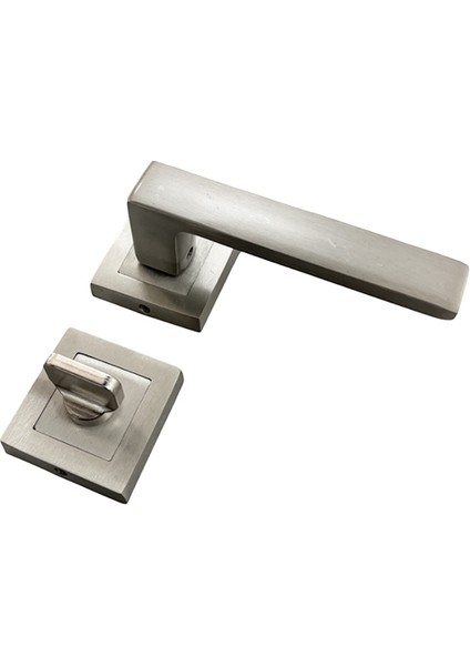 Konak Kare Rozetli Saten Wc Kapı Kolu-Kolay Montaj, Iç Kapı Kolu, Modern Kapı Kolu fırsatları