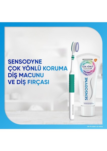 Orta Sertlikte Diş Fırçası - Duoflex Boyun Tasarımı, Manuel, 4'lü Paket, Hassas Diş ve Diş Eti Koruma