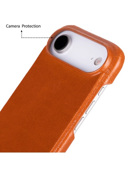 Apple iPhone 17 Air Için, Hakiki Deri, El Yapımı Kılıf, Magsafe ile Uyumlu, Iç Yüzeyi Kadife, Gölgeli Taba fırsatları