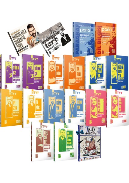 2026 Tyt Kazandıran Set(Sözel Sayısal Ders Notları-Soru Bankası-Haritalarla-Paragraf-Dilbilgisi)