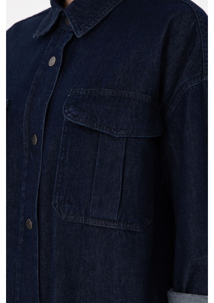 Kadın Mavi Gömlek Jean 50291123-DN0022