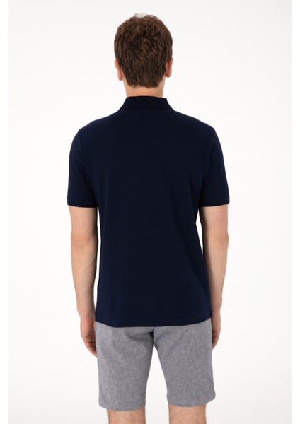 Erkek Lacivert Tişört Basic 50306007-VR033