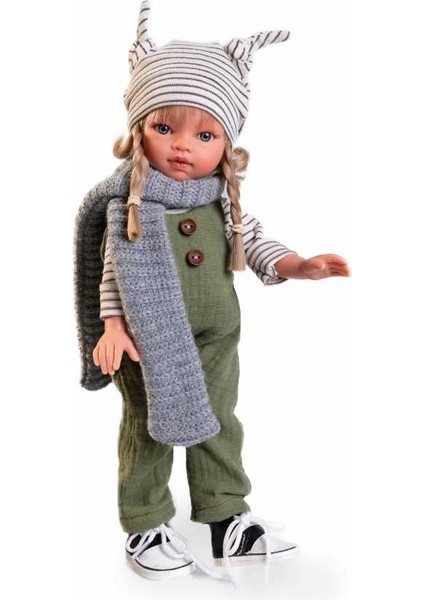 Antonio Juan Emily Boho 25301 Kız Çocuk Bebek Bohem Tarzı Şapkalı ve Atkılı 33 cm