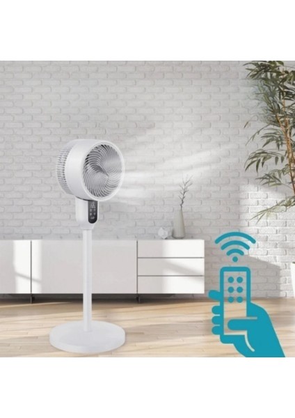 360 Derece Döner Dijital Hava Sirkülasyon Kumandalı Sessiz Masa Üstü Soğutma Fan Ayaklı Vantilatör