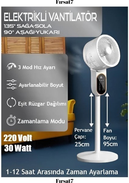 360 Derece Döner Dijital Hava Sirkülasyon Kumandalı Sessiz Masa Üstü Soğutma Fan Ayaklı Vantilatör fiyatları