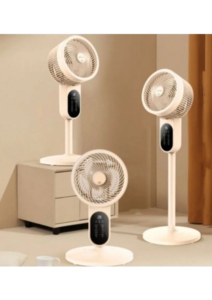 360 Derece Döner Dijital Hava Sirkülasyon Kumandalı Sessiz Masa Üstü Soğutma Fan Ayaklı Vantilatör indirimleri