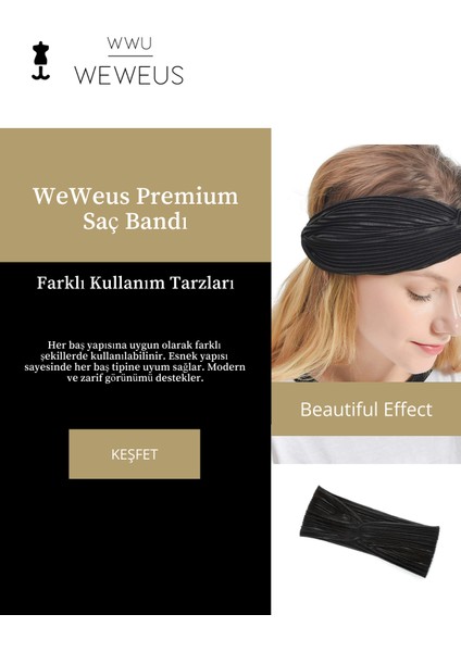 Parlak Siyah Renk Premium Kadın Saç Bandı fiyatları