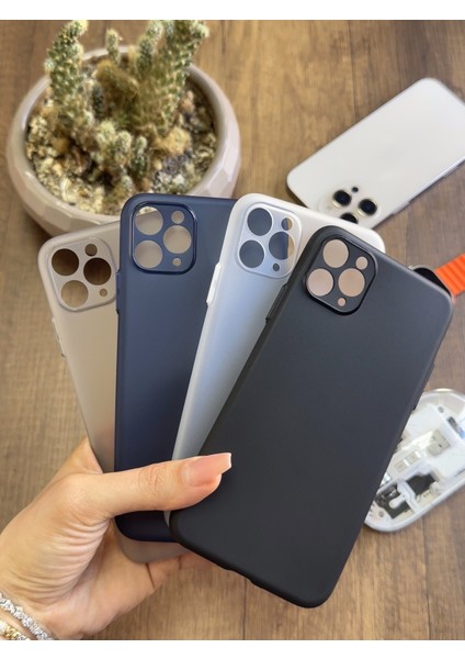 iPhone 11 Pro Max Uyumlu Süper Ince Mat Ultra Thin Silikon Kılıf