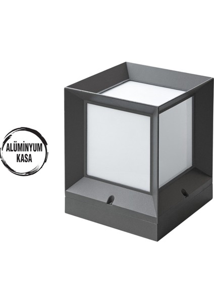 MX-6038 E27 Duylu Dış Mekan Alüminyum Set Üstü Küp Armatür